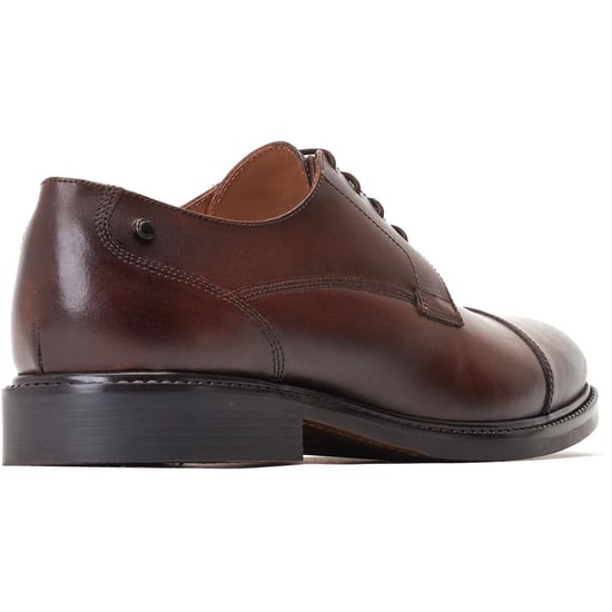 Base London Magnus Leder Herren Oxford Schuhe in verbranntem Braun - Image 2