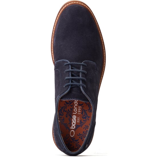 Base London Mawley Leder Herren Marine Oxford Schuhe - Image 4