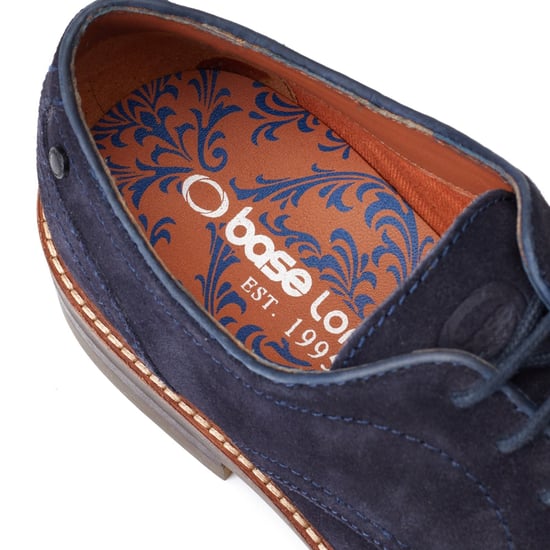 Base London Mawley Leder Herren Marine Oxford Schuhe - Image 6