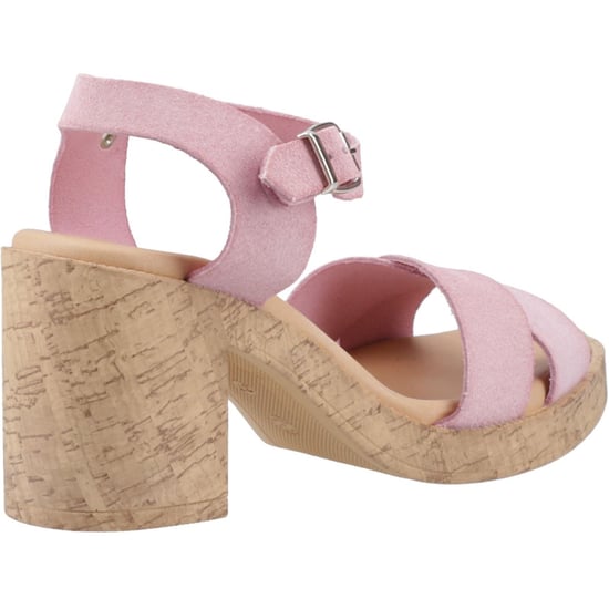 Hush Puppies Georgia Cork Damen Sandalen Aus Leder In Blush - Image 2