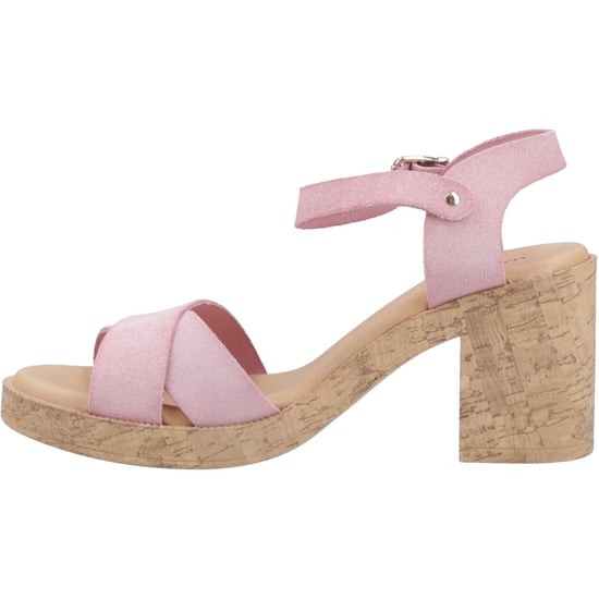 Hush Puppies Georgia Cork Damen Sandalen Aus Leder In Blush - Image 4
