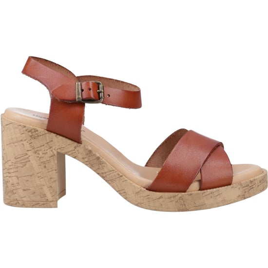 Hush Puppies Georgia Cork Damen Sandalen Aus Leder In Tan - Image 5