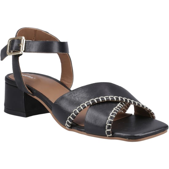 Hush Puppies Lyla Heeled Damen Sandalen Aus Schwarzem Leder - Image 1