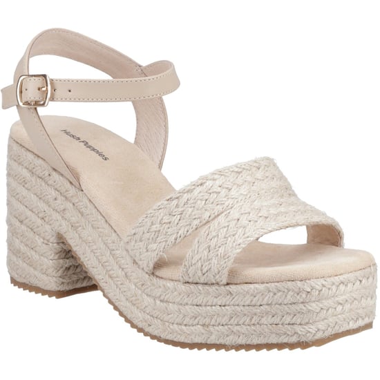 Hush Puppies Jamelia Espadrille Heel Damen Textil Sandalen In Nude - Image 1