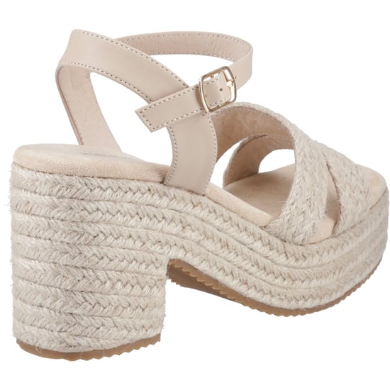 Hush Puppies Jamelia Espadrille Heel Damen Textil Sandalen In Nude - Image 2