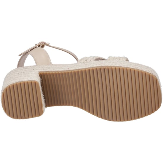 Hush Puppies Jamelia Espadrille Heel Damen Textil Sandalen In Nude - Image 3