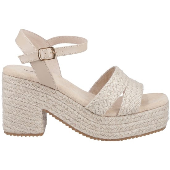 Hush Puppies Jamelia Espadrille Heel Damen Textil Sandalen In Nude - Image 5