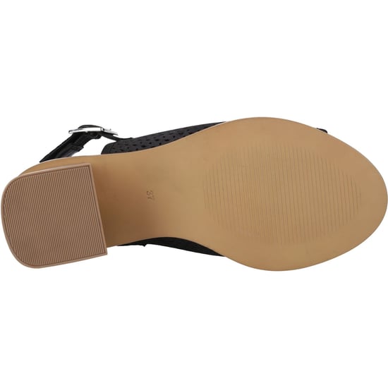 Hush Puppies Louise Heeled Damen Sandalen Aus Schwarzem Leder - Image 3