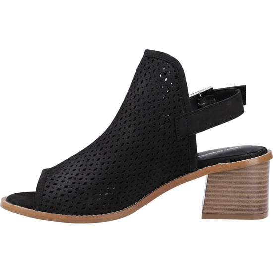Hush Puppies Louise Heeled Damen Sandalen Aus Schwarzem Leder - Image 4