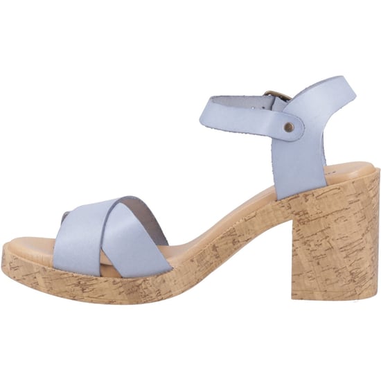 Hush Puppies Georgia Cork Damen Sandalen Aus Blauem Leder - Image 4