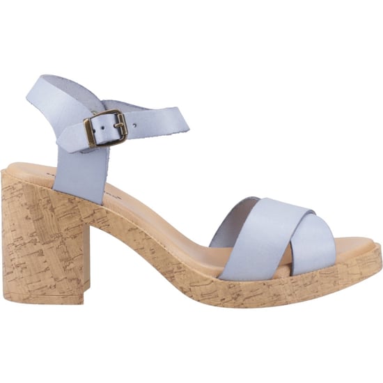 Hush Puppies Georgia Cork Damen Sandalen Aus Blauem Leder - Image 5