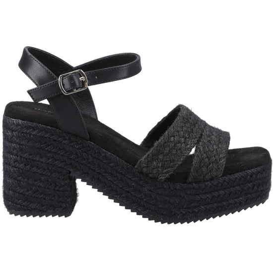 Hush Puppies Jamelia Espadrille Heel Damen Sandalen In Schwarz - Image 5