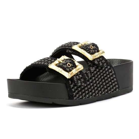 Desert Fleur Super Damen Schwarze Sandalen - Image 3