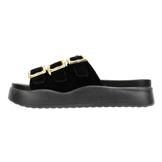 Desert Fleur Gypsum Damen Sandalen Aus Schwarzem Wildleder - Image 6