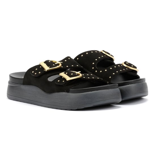 Desert Fleur Girasol Nubuk Damen Sandalen In Schwarz - Image 1