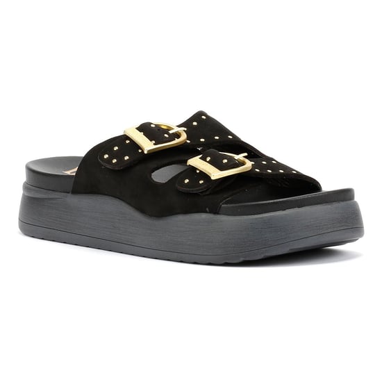 Desert Fleur Girasol Nubuk Damen Sandalen In Schwarz - Image 2