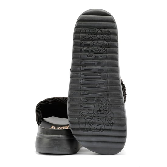 Desert Fleur Gabbro Satin Damen Sandalen In Schwarz - Image 4