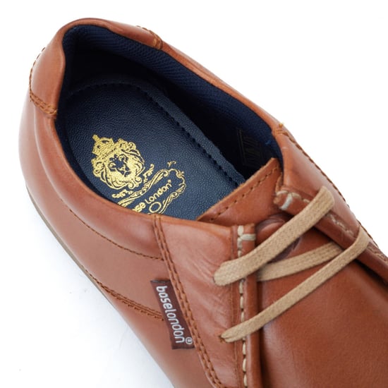 Base London Event Herrenschuhe Aus Leder In Tan Mit Schnürung - Image 6