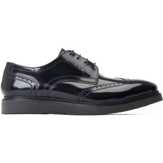 Base London Joe Leder Herren Schwarz Brogues-Schuhe - Image 5