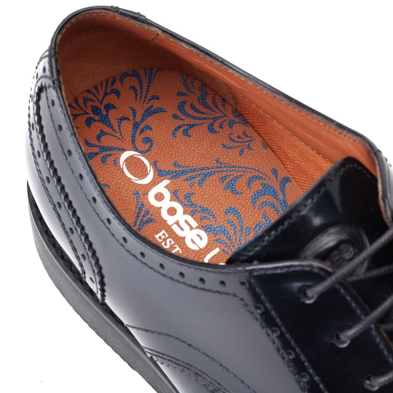 Base London Joe Leder Herren Schwarz Brogues-Schuhe - Image 6