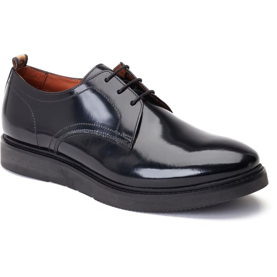 Base London Roly Leder Herrenschuhe in Schwarz Oxford Stil - Image 1