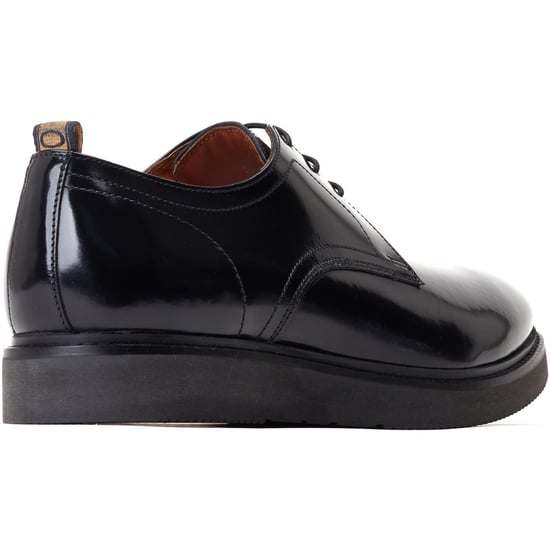 Base London Roly Leder Herrenschuhe in Schwarz Oxford Stil - Image 2