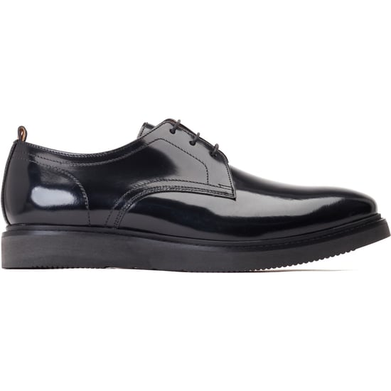 Base London Roly Leder Herrenschuhe in Schwarz Oxford Stil - Image 5