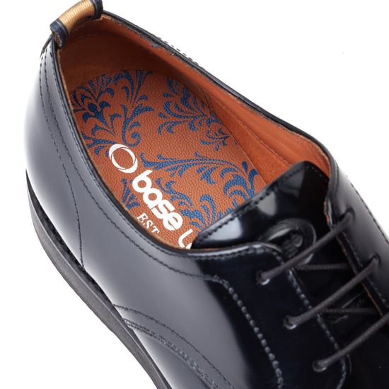 Base London Roly Leder Herrenschuhe in Schwarz Oxford Stil - Image 6