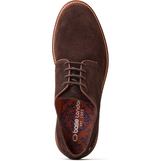 Base London Mawley Leder Herren Oxford Schuhe in verbranntem Braun - Image 4