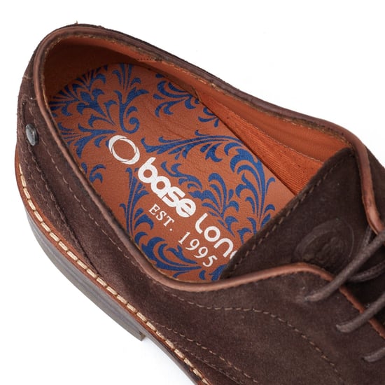 Base London Mawley Leder Herren Oxford Schuhe in verbranntem Braun - Image 6