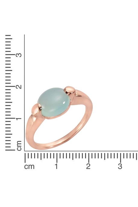 Jamelli Ring Silber 925 rosé-vergoldet mit echtem Paraiba Chalcedon 10x8mm - Image 4