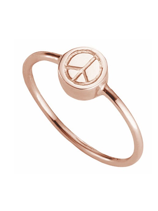 cai Ring 925/- Sterling Silber rotvergoldet Peace - Image 1