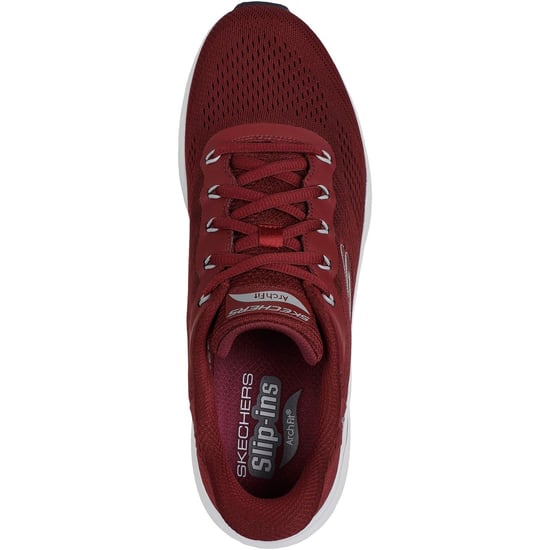 Skechers Arch Fit 2.0 Lestur Textile Herren Burgund Sneakers - Image 4