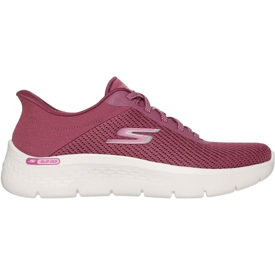 Skechers Go Walk Flex Damen Sneaker In Bordeauxrot Aus Textil - Image 3