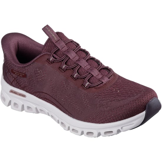 Skechers Glide-Step Elevate Amaze Textil Damen Burgunder Trainers - Image 2