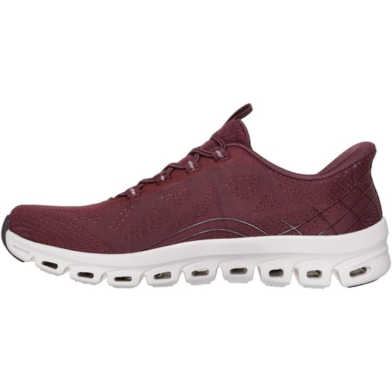 Skechers Glide-Step Elevate Amaze Textil Damen Burgunder Trainers - Image 5