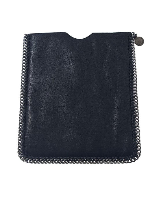 Stella McCartney Falabella iPad-Hülle aus schwarzem Leder - Image 1