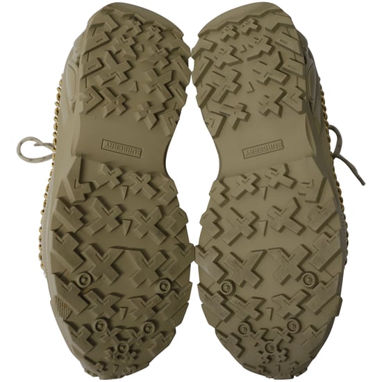 Burberry „Arthur“-Sneaker mit Goldkette aus khakifarbenem Leder - Image 5