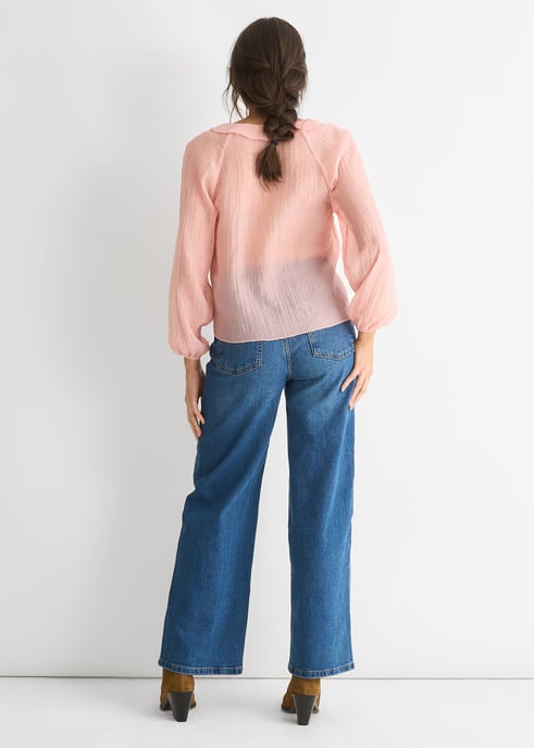 Bluse mit langen Ärmeln und Rüschendetail - Image 4