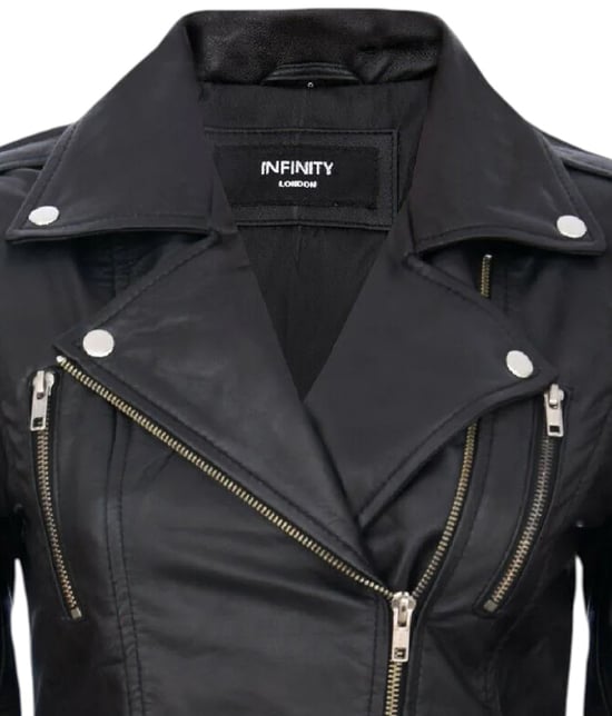 Damen Leder Schwarz Brando Bikerjacke-Constantia - Image 6