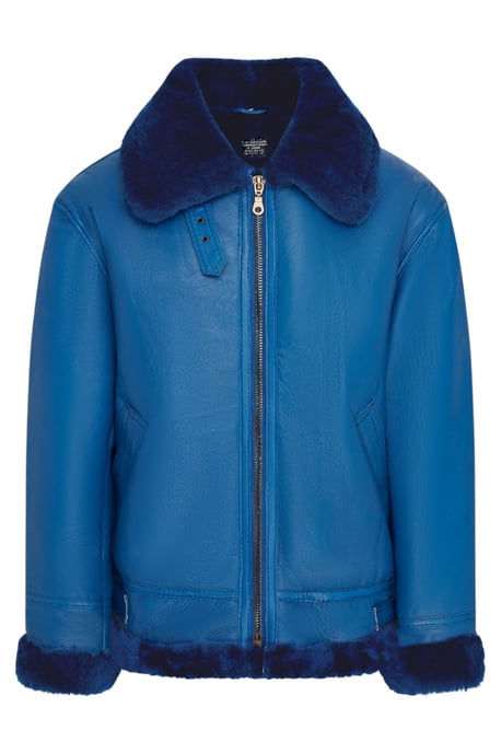Blaue B3 Bomberjacke aus Schaffell für Herren der RAF Aviator - Sibasa - Image 2