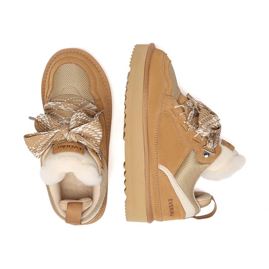 EVER AU Australien Damen Marmorierte Schnür-Plateau-Sneaker-Boots - Image 3