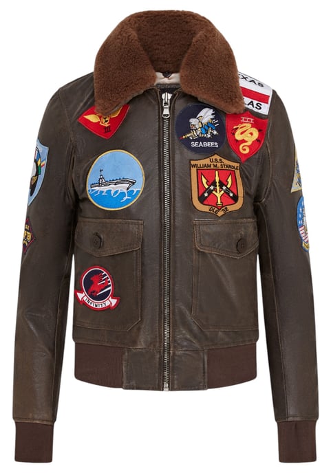 Schwarze A2 Top Gun Leder-Bomberjacke für Damen – Kimberley - Image 2