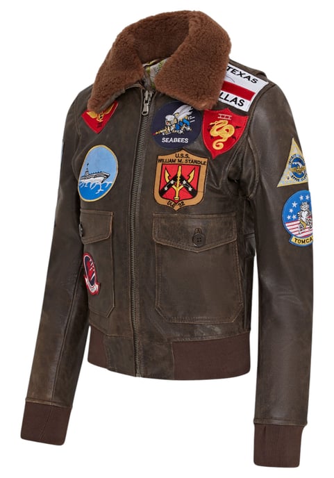Schwarze A2 Top Gun Leder-Bomberjacke für Damen – Kimberley - Image 4