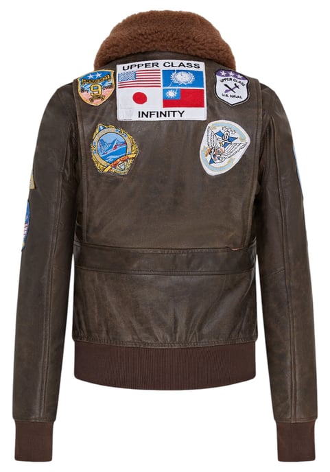 Schwarze A2 Top Gun Leder-Bomberjacke für Damen – Kimberley - Image 5