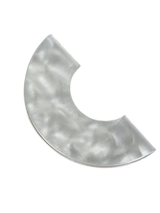 DeMarie Brosche Kragenklemme aus Aluminium gebürstet + gewolkt - Image 3