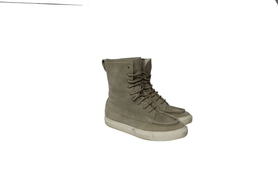 Common Projects „Turnier“ High-Top-Sneakers aus Shearling in grauem Wildleder - Image 3