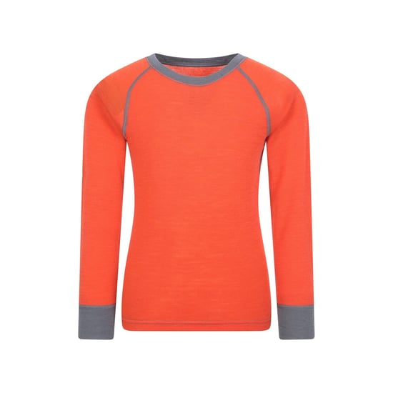 Mountain Warehouse - "Merino II" Base Layer Oberteil Rundhalsausschnitt für Kinder (Orange) - Image 1