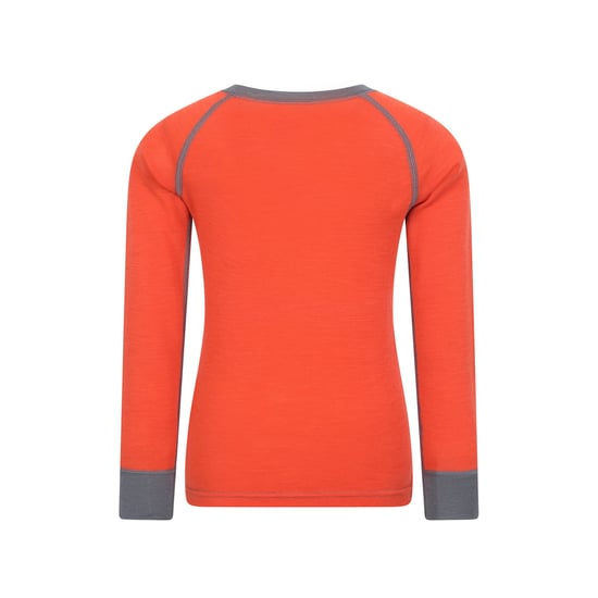 Mountain Warehouse - "Merino II" Base Layer Oberteil Rundhalsausschnitt für Kinder (Orange) - Image 2