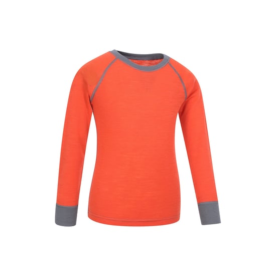 Mountain Warehouse - "Merino II" Base Layer Oberteil Rundhalsausschnitt für Kinder (Orange) - Image 3